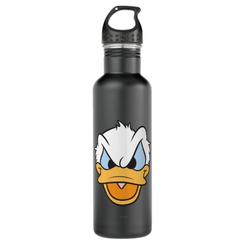 Donald Duck  Angry Face Closeup Water Bottle