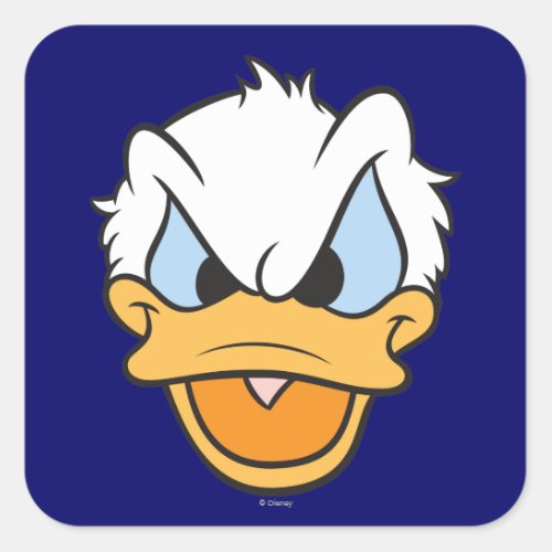 Donald Duck  Angry Face Square Sticker