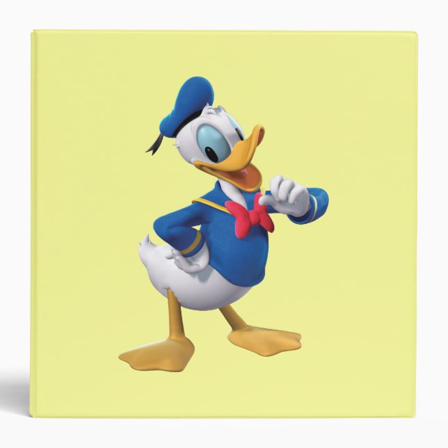 Donald Duck | Arm Up 3 Ring Binder (Front)