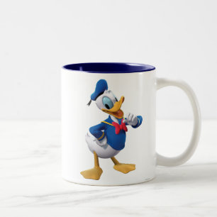 Donald Duck Arm Up Two-Tone Coffee Mug