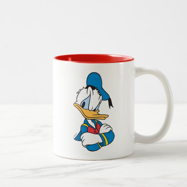 Donald Duck | Arms Crossed Two-Tone Coffee Mug (Right)
