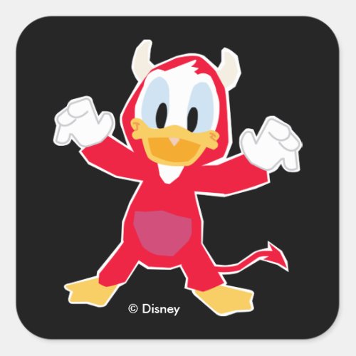 Donald Duck as Devil Square Sticker