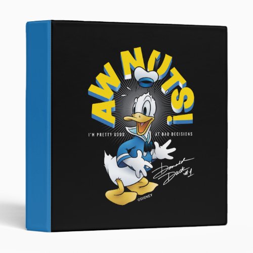 Donald Duck Awnuts 3 Ring Binder