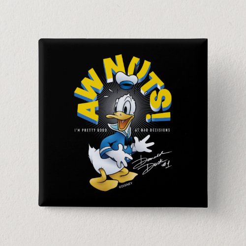 Donald Duck Awnuts Button