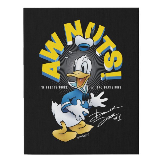 Donald Duck Awnuts! Faux Canvas Print (Front)