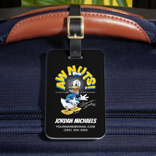 Donald Duck Awnuts Luggage Tag