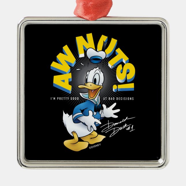 Donald Duck Awnuts! Metal Ornament (Front)
