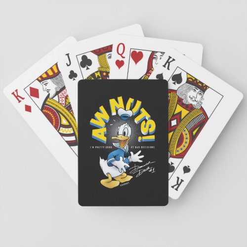 Donald Duck Awnuts Playing Cards
