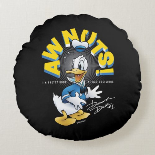 Donald Duck Awnuts Round Pillow