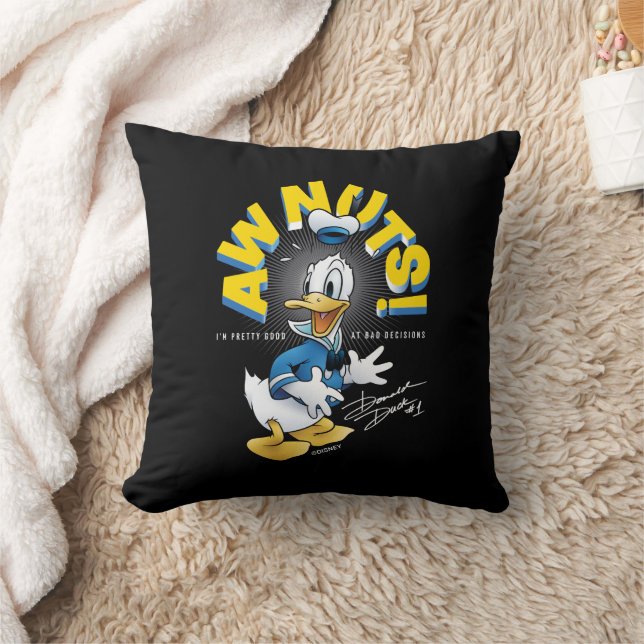 Donald Duck Awnuts! Throw Pillow (Blanket)