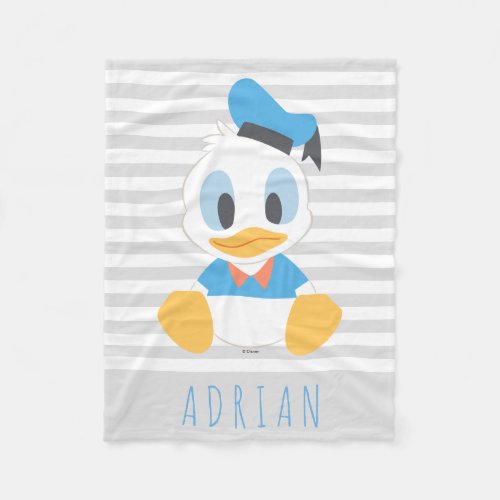 Donald Duck  Baby Donald _ Add Your Name Fleece Blanket