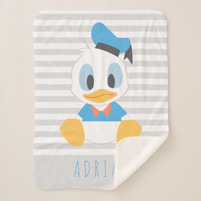 Donald Duck | Baby Donald - Add Your Name Sherpa Blanket (Front)