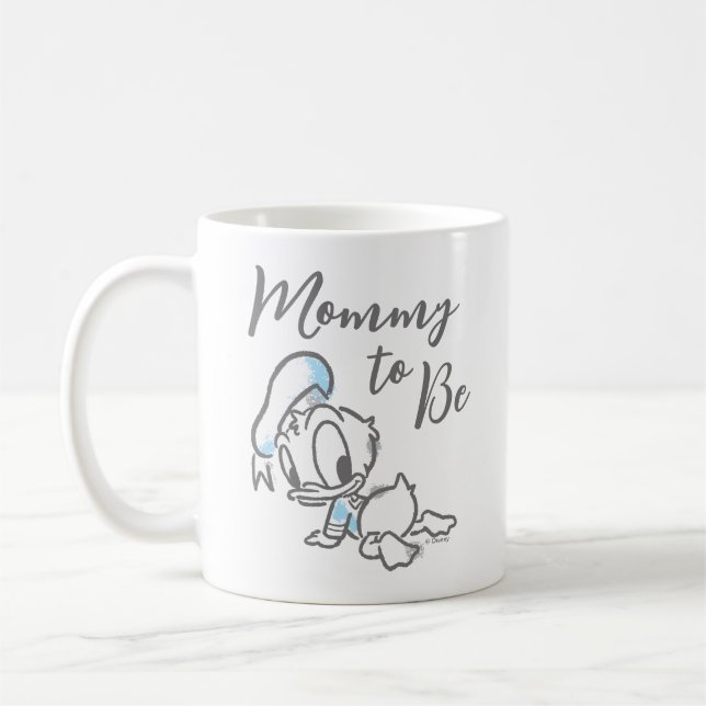 Donald Duck Baby Shower Mommy to Be Coffee Mug (Left)