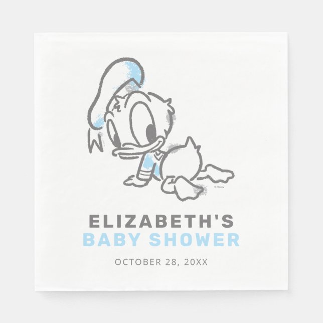 Donald Duck Baby Shower Napkins (Front)