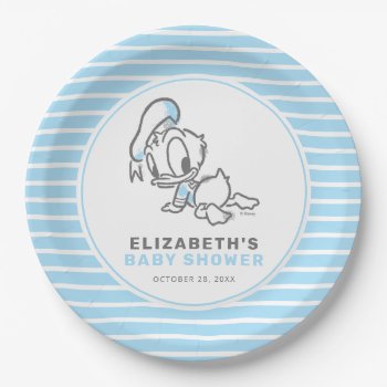 Donald Duck Baby Shower Paper Plates by MickeyAndFriends at Zazzle