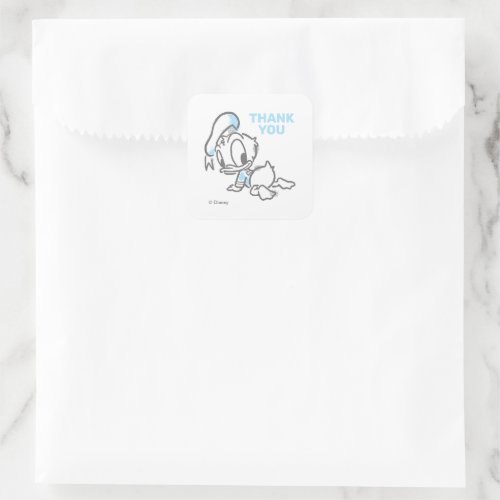 Donald Duck Baby Shower _ Thank You Square Sticker