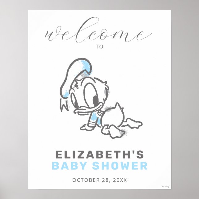 Donald Duck Baby Shower Welcome Sign (Front)