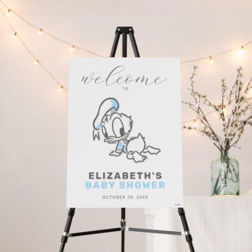 Donald Duck Baby Shower Welcome Sign