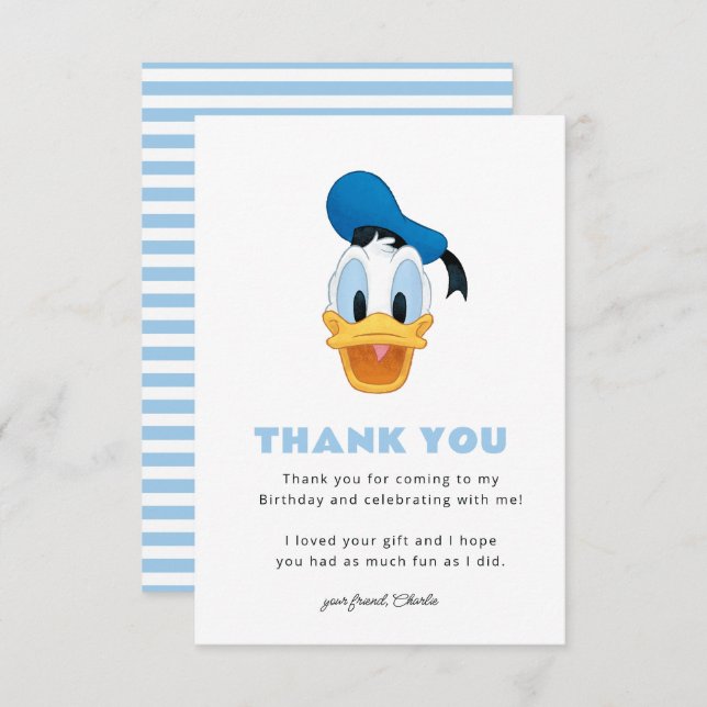 Donald Duck Birthday Thank You (Front/Back)