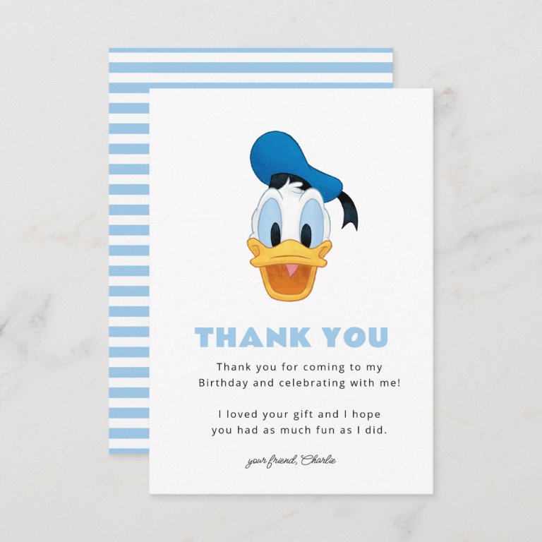 Donald Duck Birthday Thank You