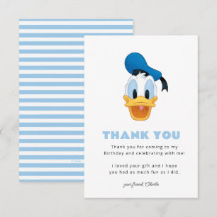 Donald Duck Birthday Thank You Card