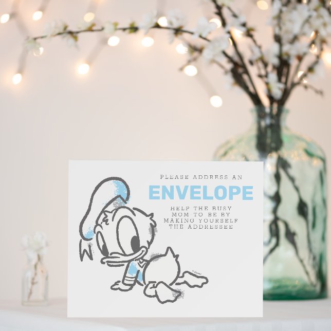 Donald Duck Boy Baby Shower Address An Envelope Foam Board (In Situ (Wedding))