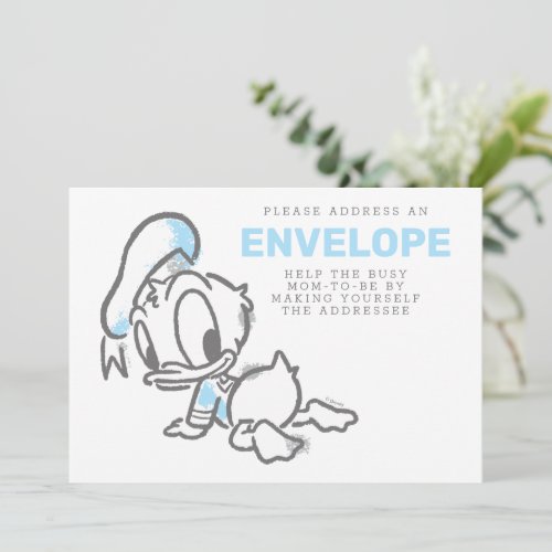 Donald Duck Boy Baby Shower Address An Envelope Invitation