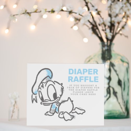 Donald Duck Boy Baby Shower Diaper Raffle Foam Board