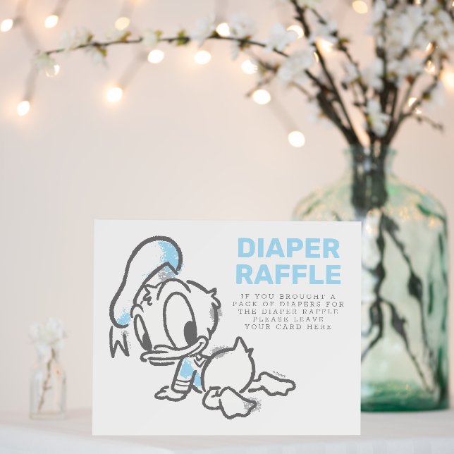 Donald Duck Boy Baby Shower Diaper Raffle Foam Board (In Situ (Wedding))