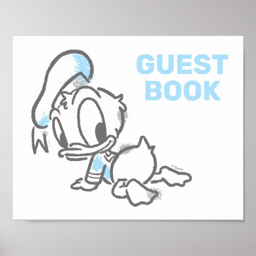 Donald Duck Boy Baby Shower Guest Book