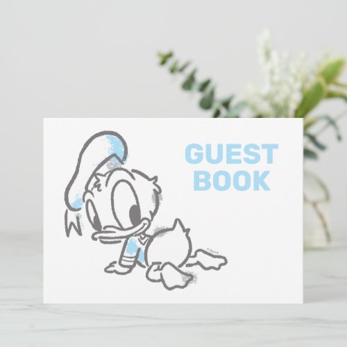 Donald Duck Boy Baby Shower Guest Book Invitation