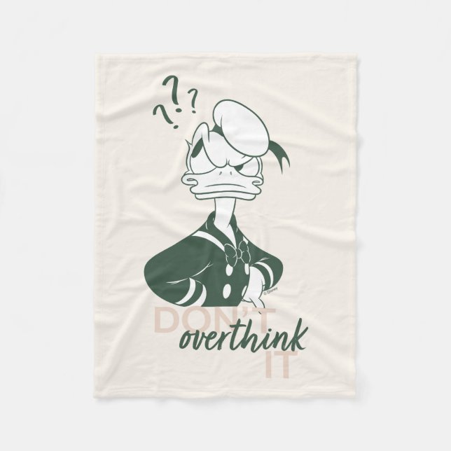 Donald Duck "Don't Overthink It" Fleece Blanket (Front)