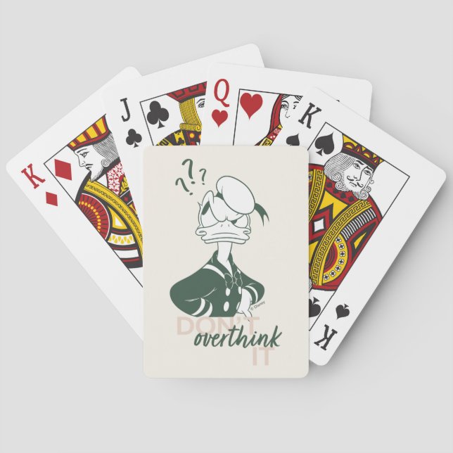 Donald Duck "Don't Overthink It" Poker Cards (Back)