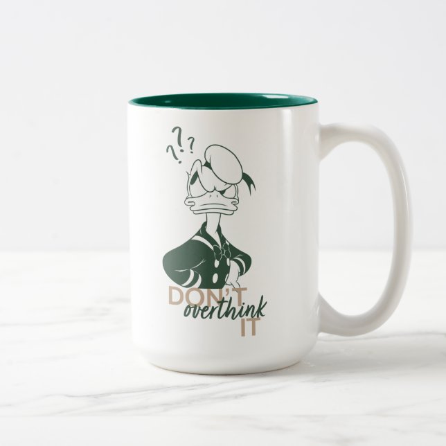 Donald Duck "Don't Overthink It" Two-Tone Coffee Mug (Right)