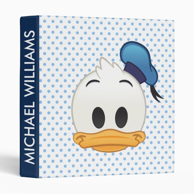 Donald Duck Emoji 3 Ring Binder (Front/Spine)