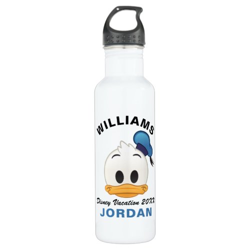Donald Duck Emoji  Family Vacation Stainless Steel Water Bottle