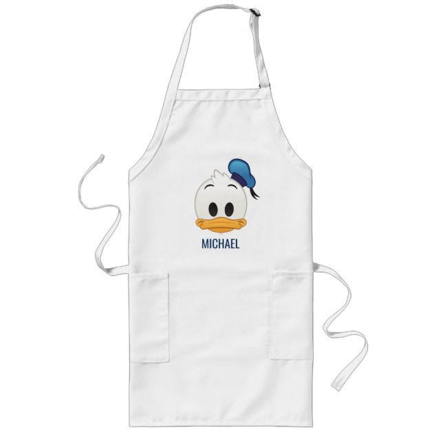 Donald Duck Emoji Long Apron (Front)