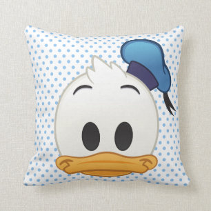 Donald Duck Emoji Throw Pillow