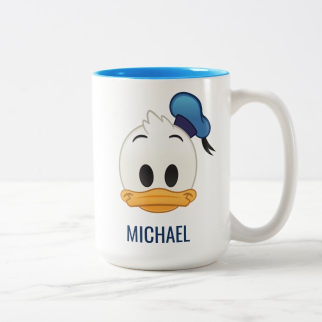 Donald Duck Emoji Two-Tone Coffee Mug (Right)