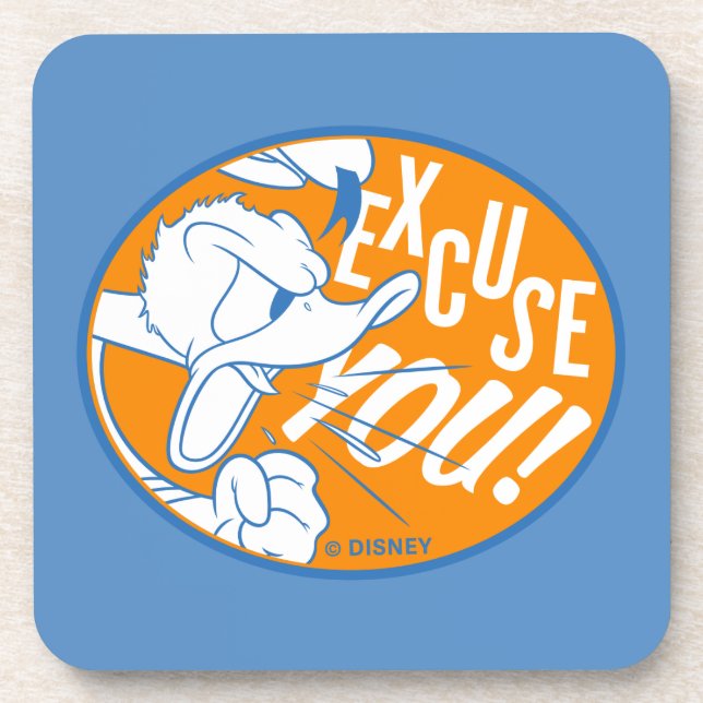 Donald Duck | Excuse You Beverage Coaster (Front)