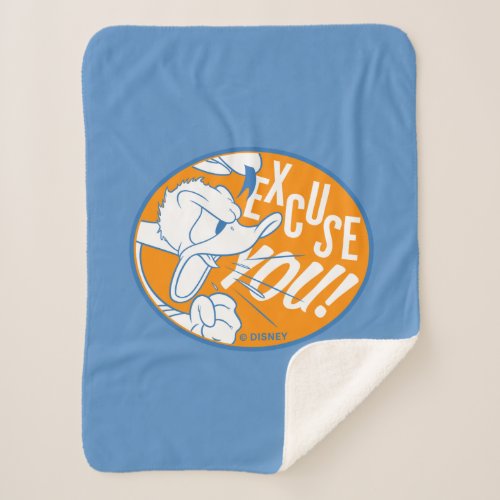 Donald Duck  Excuse You Sherpa Blanket