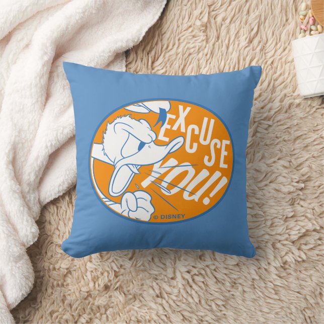 Donald Duck | Excuse You Throw Pillow (Blanket)