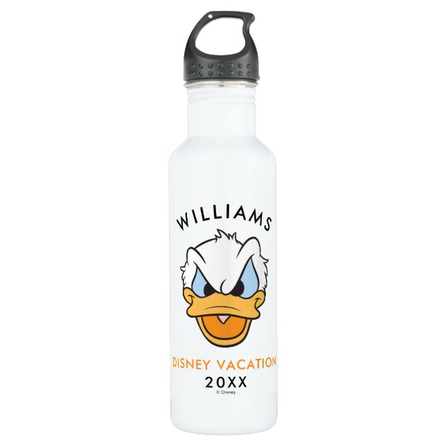 Donald Duck | Family Vacation & Year Stainless Steel Water Bottle (Front)