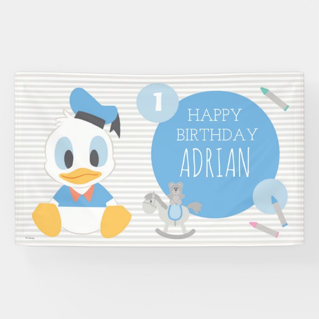 Donald Duck | First Birthday Banner (Horizontal)