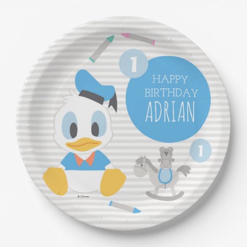 Donald Duck  First Birthday Paper Plates