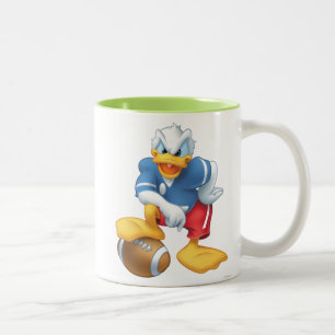 Donald Duck Football Two-Tone Coffee Mug