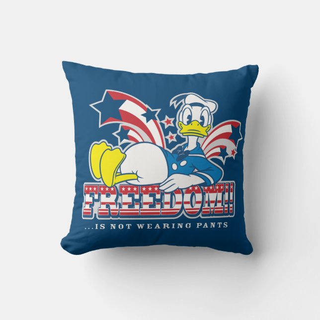 Donald Duck | Freedom Throw Pillow (Front)