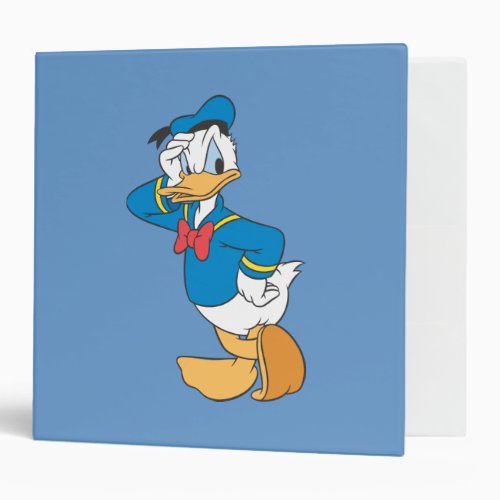 Donald Duck  Hand on Face 3 Ring Binder