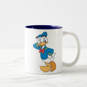 Donald Duck Hand on Face Two-Tone Coffee Mug
