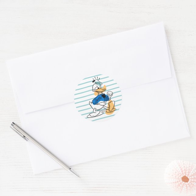 Donald Duck | Hangry Hangry Classic Round Sticker (Envelope)